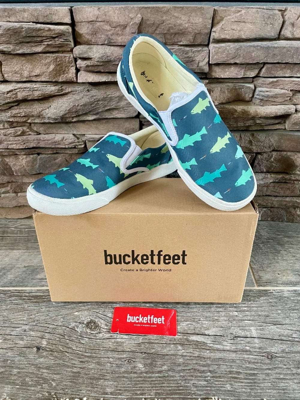 Bucket Feet Hookin' Brookies Sneakers, Size 7